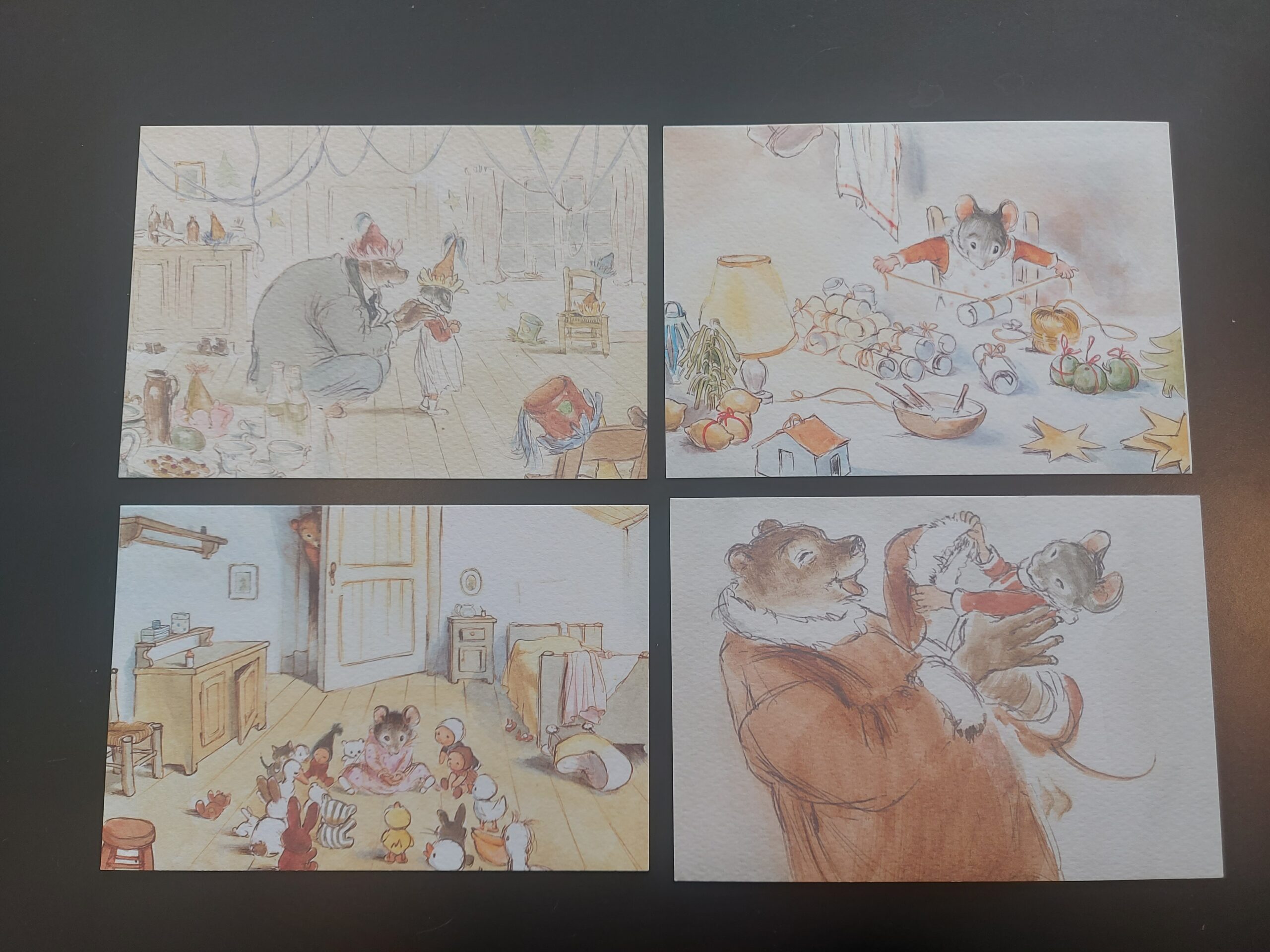 Cartes postales Ernest et Célestine - Lot de fête